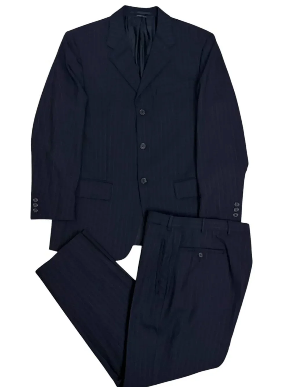 $6,000 PRADA Milano Wool Suit Luxury Business Blue Formal Blazer Dress Pants 38R